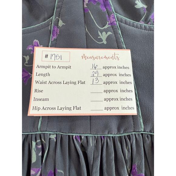 Rebecca Taylor Lily Dress Blue Purple 100% Silk Strapless Boho Mini Dress Size 4 - Picture 9 of 9